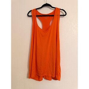Nine West Active Orange Striped Racerback Tank Top Plus Size 3X Athletic